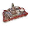Exquisite Handcrafted Moroccan Teapot Set: Luxury Ceramic Elegance with Nickel Silver Inlays - Image 5