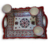 Exquisite Handcrafted Moroccan Teapot Set: Luxury Ceramic Elegance with Nickel Silver Inlays - Image 3