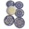 Set of 6 Exquisite Hand-Painted Moroccan Ceramic Serving Set Dishes: Elevate Your Home with Artistry and Style - Image 3