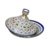Timeless Elegance Unveiled: Handmade Moroccan Ceramic Tagine with Maillechort Engraving - Image 3