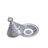 Timeless Elegance Unveiled: Handmade Moroccan Ceramic Tagine with Maillechort Engraving - Image 3