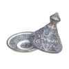 Timeless Elegance Unveiled: Handmade Moroccan Ceramic Tagine with Maillechort Engraving