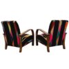 Handmade Walnut Wood and Vintage Kilim Moroccan Style Lounge Chair - Retro Chic Comfort for Your Space - Image 3