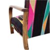 Handmade Walnut Wood and Vintage Kilim Moroccan Style Lounge Chair - Retro Chic Comfort for Your Space - Image 7