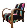 Handmade Walnut Wood and Vintage Kilim Moroccan Style Lounge Chair - Retro Chic Comfort for Your Space - Image 5