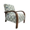 Handmade Walnut Wood and Vintage Kilim Moroccan Style Lounge Chair - Retro Chic Comfort for Your Space - Image 6