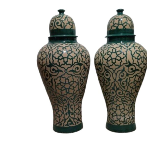 Moroccan Artistry Unveiled: Handmade and Hand-Painted Ceramic Vase – A Gift of Timeless Elegance for Every Occasion - Image 5