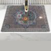 Add a Striking Touch with an Exquisite Moroccan Handmade Ceramic Sink with Brass Drain - A Timeless Work of Art