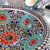 Add a Striking Touch with an Exquisite Moroccan Handmade Ceramic Sink with Brass Drain - A Timeless Work of Art - Image 4
