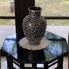 Elegance Unveiled: Hand-Painted Moroccan Ceramic Vase with Nickel Silver Inlay – A Rare Handcraft Masterpiece