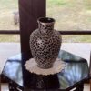 Elegance Unveiled: Hand-Painted Moroccan Ceramic Vase with Nickel Silver Inlay – A Rare Handcraft Masterpiece - Image 2