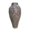 Elegance Unveiled: Hand-Painted Moroccan Ceramic Vase with Nickel Silver Inlay – A Rare Handcraft Masterpiece - Image 6