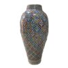 Elegance Unveiled: Hand-Painted Moroccan Ceramic Vase with Nickel Silver Inlay – A Rare Handcraft Masterpiece - Image 2