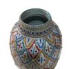 Elegance Unveiled: Hand-Painted Moroccan Ceramic Vase with Nickel Silver Inlay – A Rare Handcraft Masterpiece - Image 3