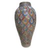 Elegance Unveiled: Hand-Painted Moroccan Ceramic Vase with Nickel Silver Inlay – A Rare Handcraft Masterpiece