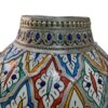 Elegance Unveiled: Hand-Painted Moroccan Ceramic Vase with Nickel Silver Inlay – A Rare Handcraft Masterpiece - Image 4