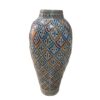 Elegance Unveiled: Hand-Painted Moroccan Ceramic Vase with Nickel Silver Inlay – A Rare Handcraft Masterpiece - Image 7
