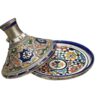 Timeless Elegance Unveiled: Handmade Moroccan Ceramic Tagine with Maillechort Engraving