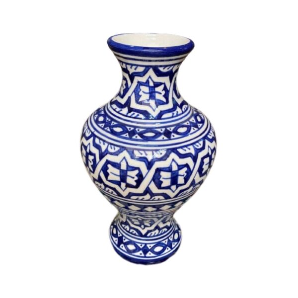 Moroccan Artistry Unveiled: Handmade and Hand-Painted Ceramic Vase – A Gift of Timeless Elegance for Every Occasion - Image 4