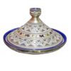 Timeless Elegance Unveiled: Handmade Moroccan Ceramic Tagine with Maillechort Engraving - Image 2