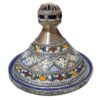 Timeless Elegance Unveiled: Handmade Moroccan Ceramic Tagine with Maillechort Engraving - Image 7