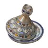 Timeless Elegance Unveiled: Handmade Moroccan Ceramic Tagine with Maillechort Engraving - Image 3