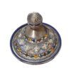 Timeless Elegance Unveiled: Handmade Moroccan Ceramic Tagine with Maillechort Engraving - Image 4