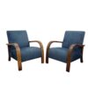 Handmade Walnut Wood and Vintage Kilim Moroccan Style Lounge Chair - Retro Chic Comfort for Your Space