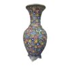 Elegance Unveiled: Hand-Painted Moroccan Ceramic Vase with Nickel Silver Inlay – A Rare Handcraft Masterpiece