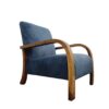 Handmade Walnut Wood and Vintage Kilim Moroccan Style Lounge Chair - Retro Chic Comfort for Your Space - Image 8