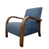 Handmade Walnut Wood and Vintage Kilim Moroccan Style Lounge Chair - Retro Chic Comfort for Your Space - Image 3