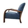 Handmade Walnut Wood and Vintage Kilim Moroccan Style Lounge Chair - Retro Chic Comfort for Your Space - Image 4