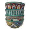 Elevate Your Dining Experience with a Set of Handcrafted Moroccan Ceramic Serving Bowls