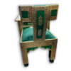 Enchanting Moroccan Majesty: Hand-Carved Royal Dining Table Set with 2 Chairs - Image 2