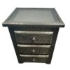 Captivating Moroccan Handmade Wooden Nightstand with Exquisite Hand-Carved Brass | Opulent Beauty for Your Bedroom - Image 4