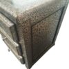 Captivating Moroccan Handmade Wooden Nightstand with Exquisite Hand-Carved Brass | Opulent Beauty for Your Bedroom - Image 3